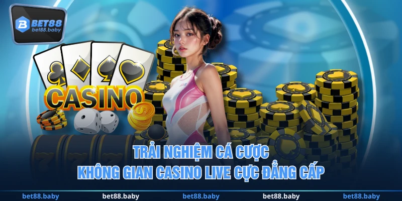 Trải nghiệm cá cược không gian casino live cực đẳng cấp