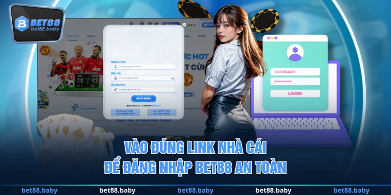 Vào đúng link nhà cái để đăng nhập BET88 an toàn