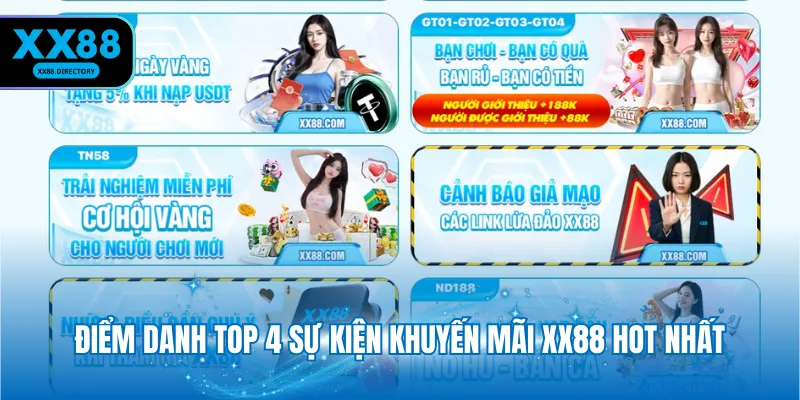 Điểm danh top 4 sự kiện khuyến mãi XX88 hot nhất